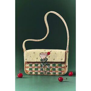 The Fiona Beaded Bag: Food & Drink Edition Plaid Martini